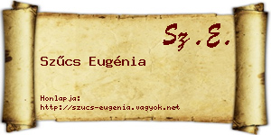 Szűcs Eugénia névjegykártya